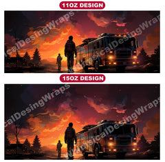 Kids Firefighter Mug Wrap - CraftNest