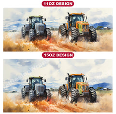 Farming Tractor Mug Wrap - CraftNest