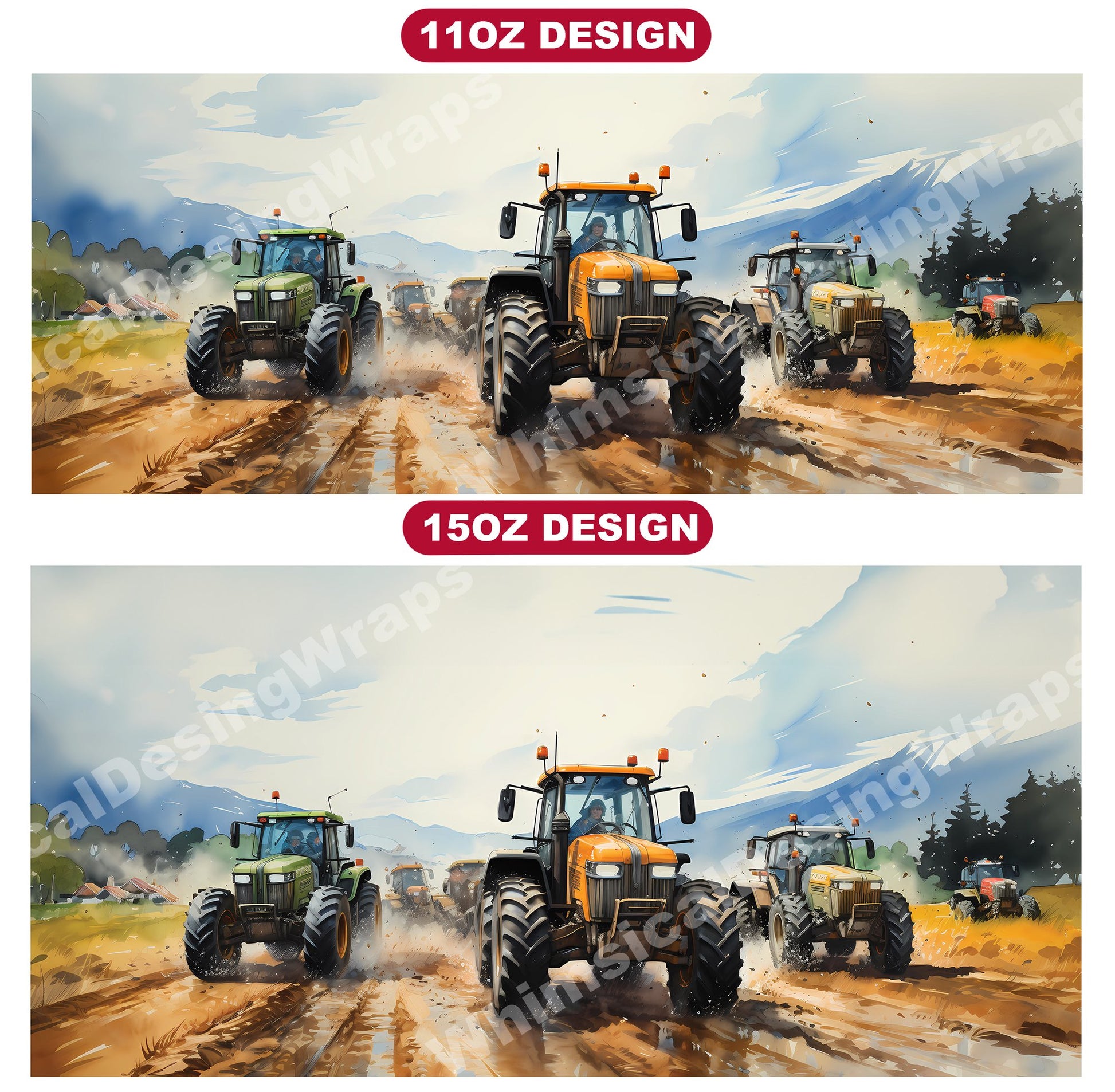 Farming Tractor Mug Wrap - CraftNest