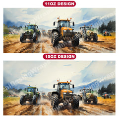 Farming Tractor Mug Wrap - CraftNest