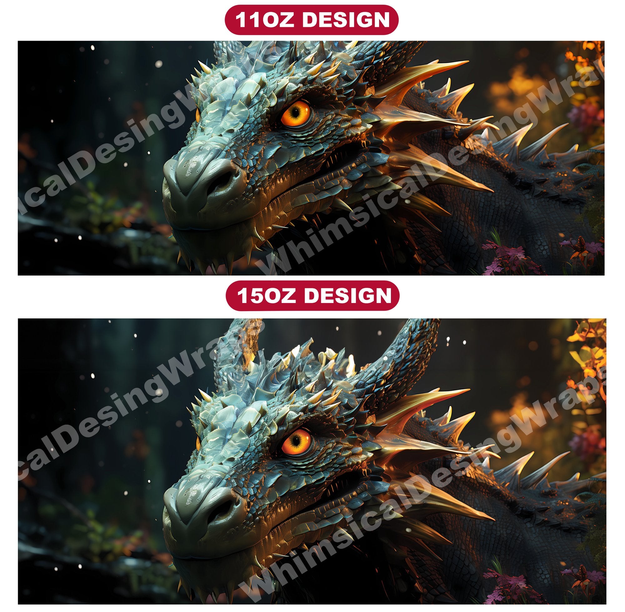 Ulta-Realistic Dragon Mug Wrap - CraftNest