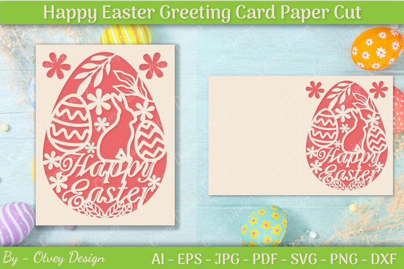 Easter Greeting Card SVG Bundle 4 - CraftNest - Digital Crafting and Art