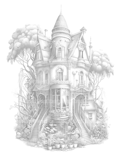 Intricate Garden Houses Coloring Book - CraftNest - Digital Crafting and Art