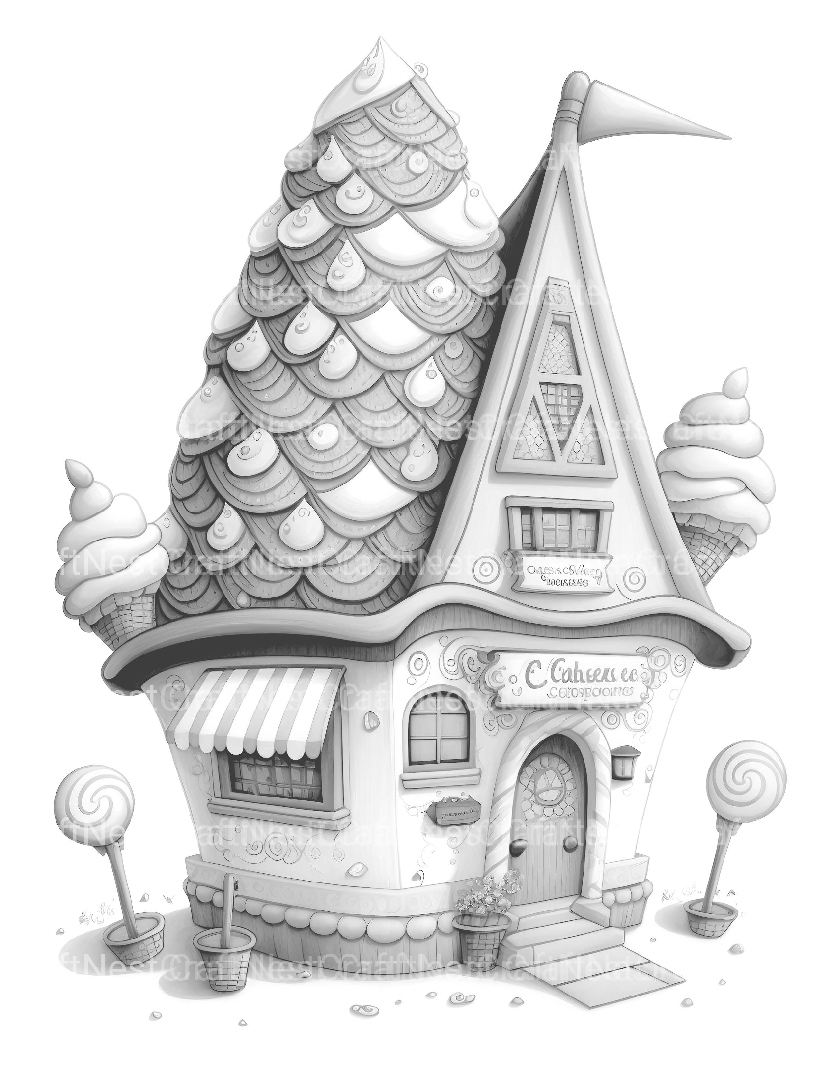 Ice Cream House Coloring Book - CraftNest - Digital Crafting and Art