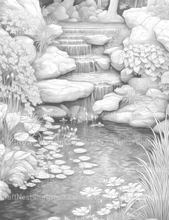 Water Garden Coloring Book - CraftNest - Digital Crafting and Art