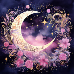 Moon Boho Seamless Digital Paper - CraftNest - Digital Crafting and Art