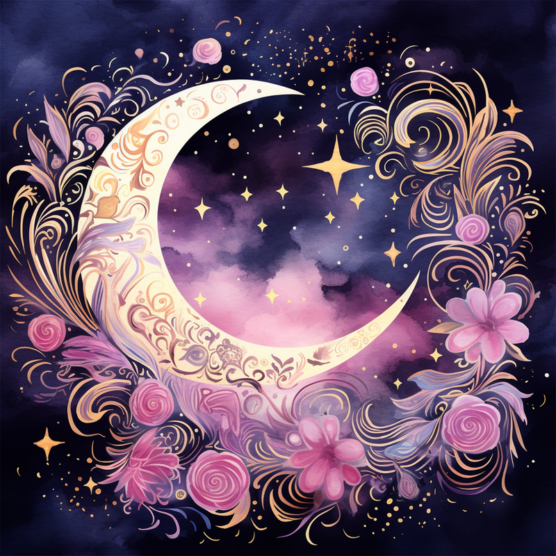 Moon Boho Seamless Digital Paper - CraftNest - Digital Crafting and Art