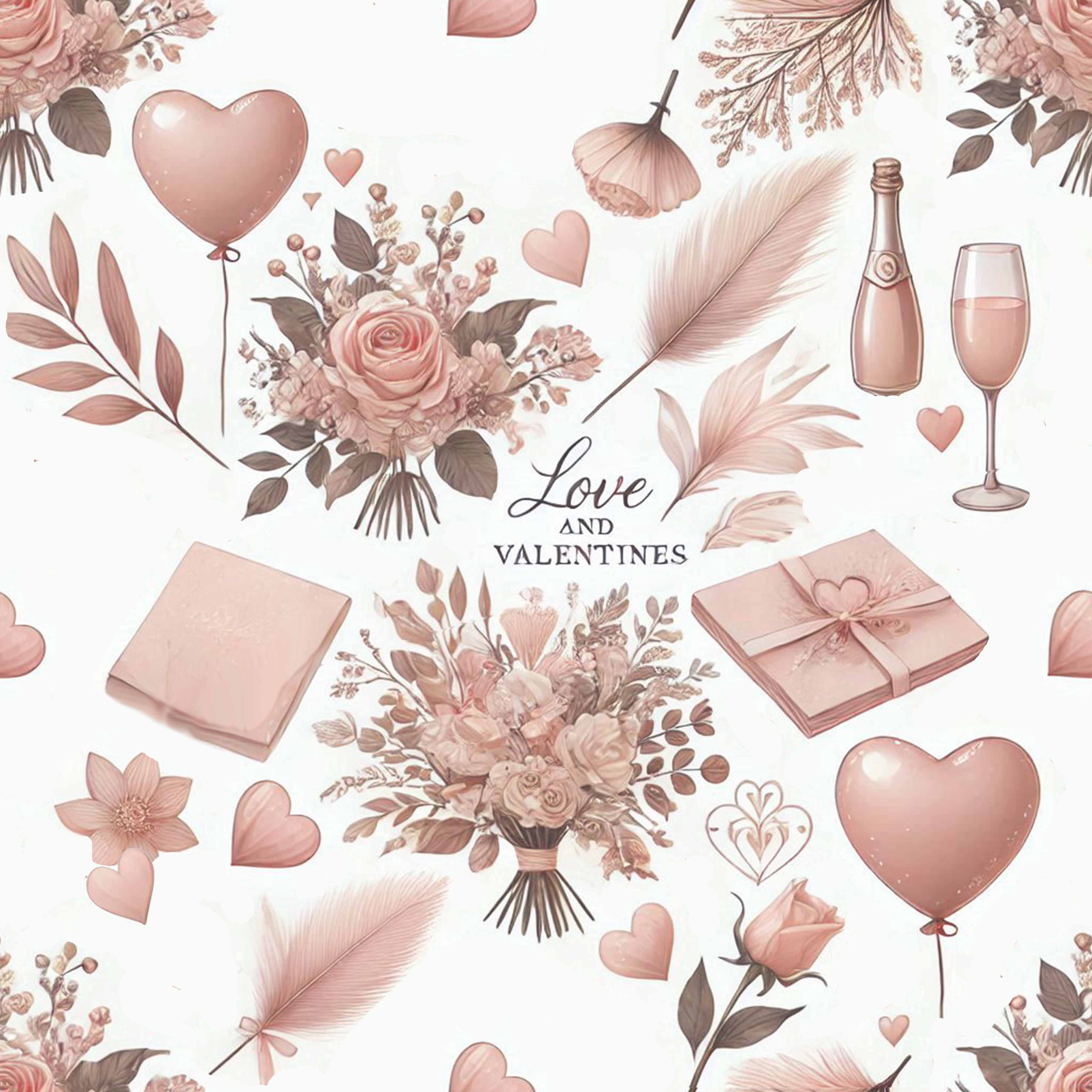 Valentine Seamless Digital Paper 2 - CraftNest - Digital Crafting and Art