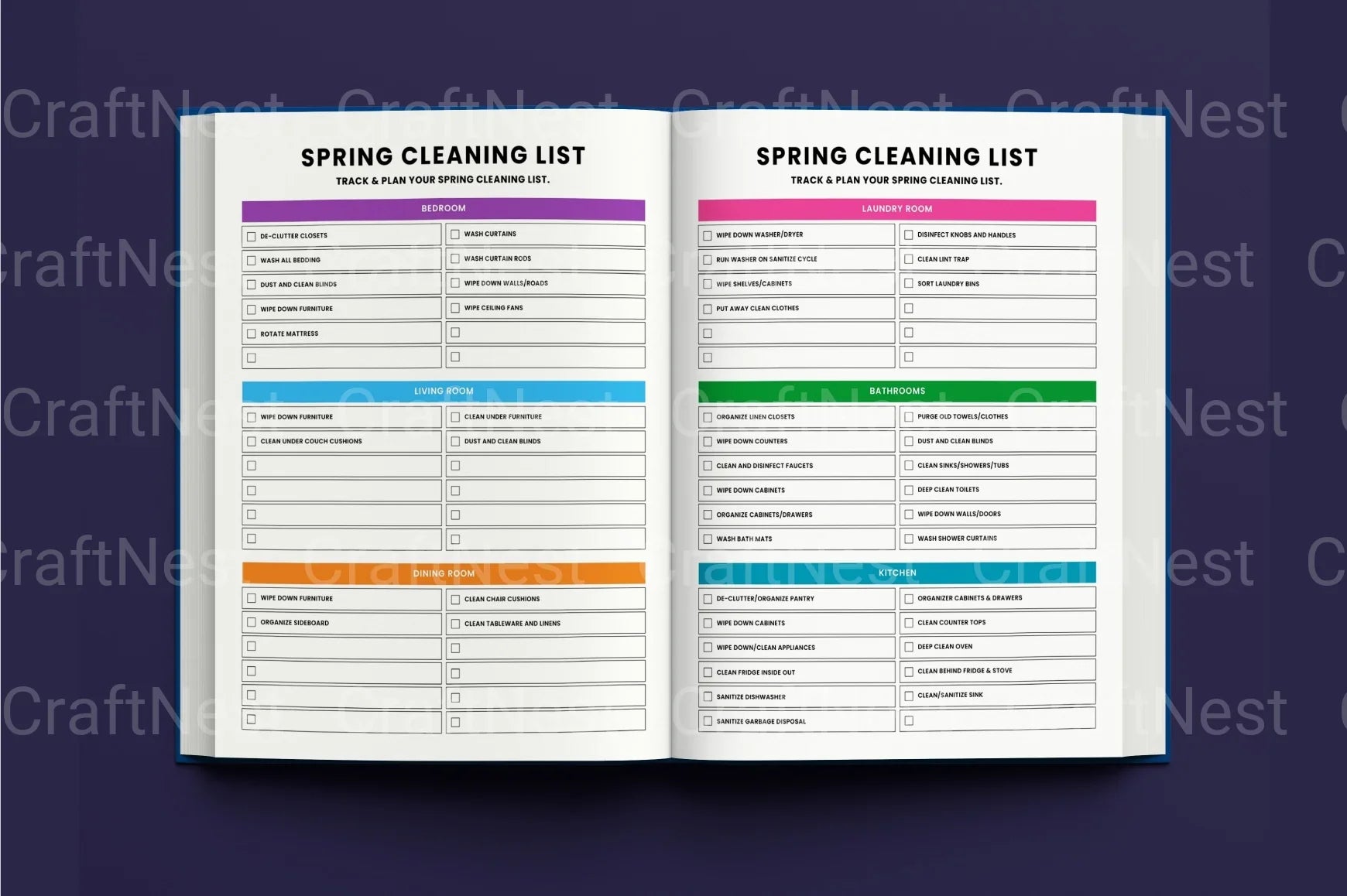 ADHD Cleaning Tracker: Stay Organized and Focused - CraftNest - Digital Crafting and Art