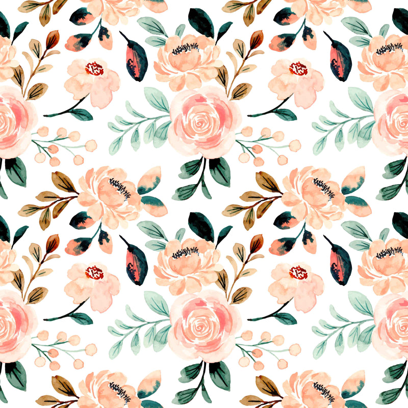 Peach Blossom Seamless Digital Paper - CraftNest - Digital Crafting and Art