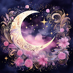 Moon Boho Seamless Digital Paper - CraftNest - Digital Crafting and Art