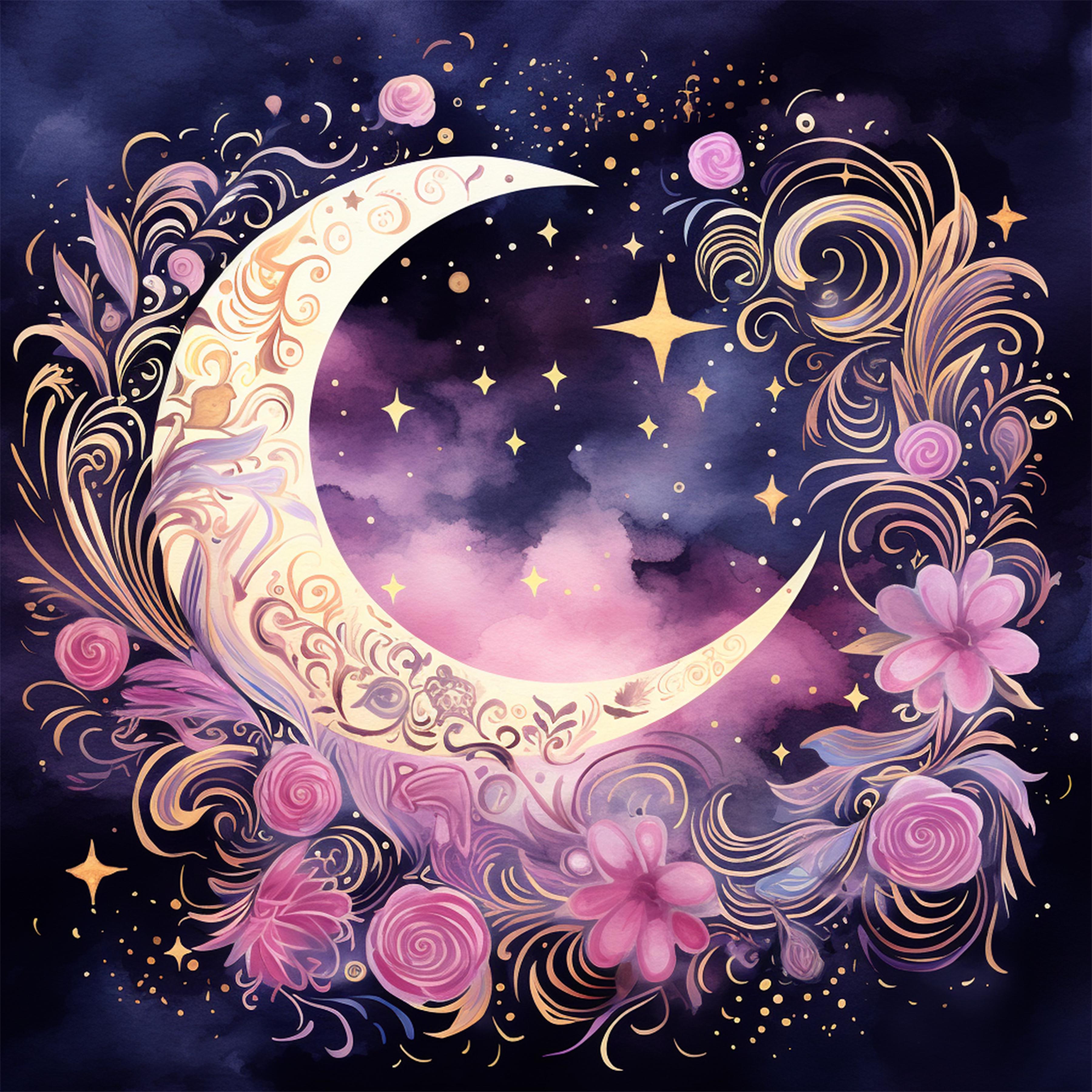 Moon Boho Seamless Digital Paper - CraftNest - Digital Crafting and Art