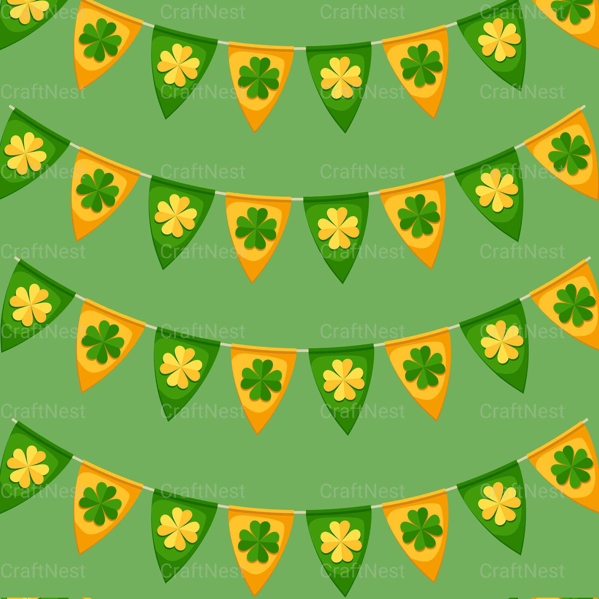 St. Patrick's Day Seamless Digital Paper - CraftNest - Digital Crafting and Art