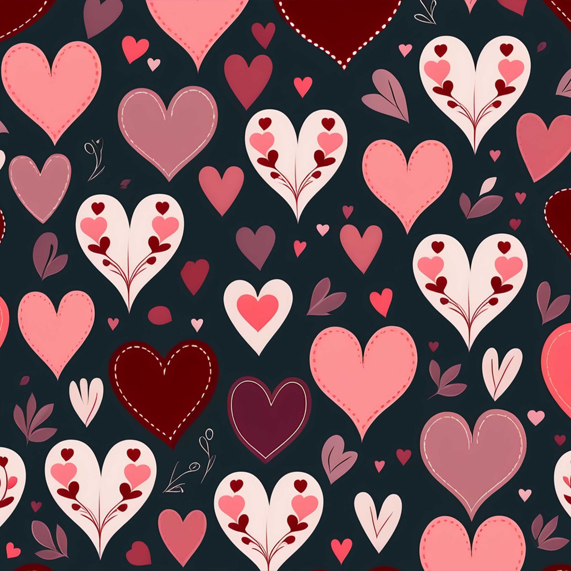 Valentine Heart Pink Seamless Digital Paper - CraftNest - Digital Crafting and Art