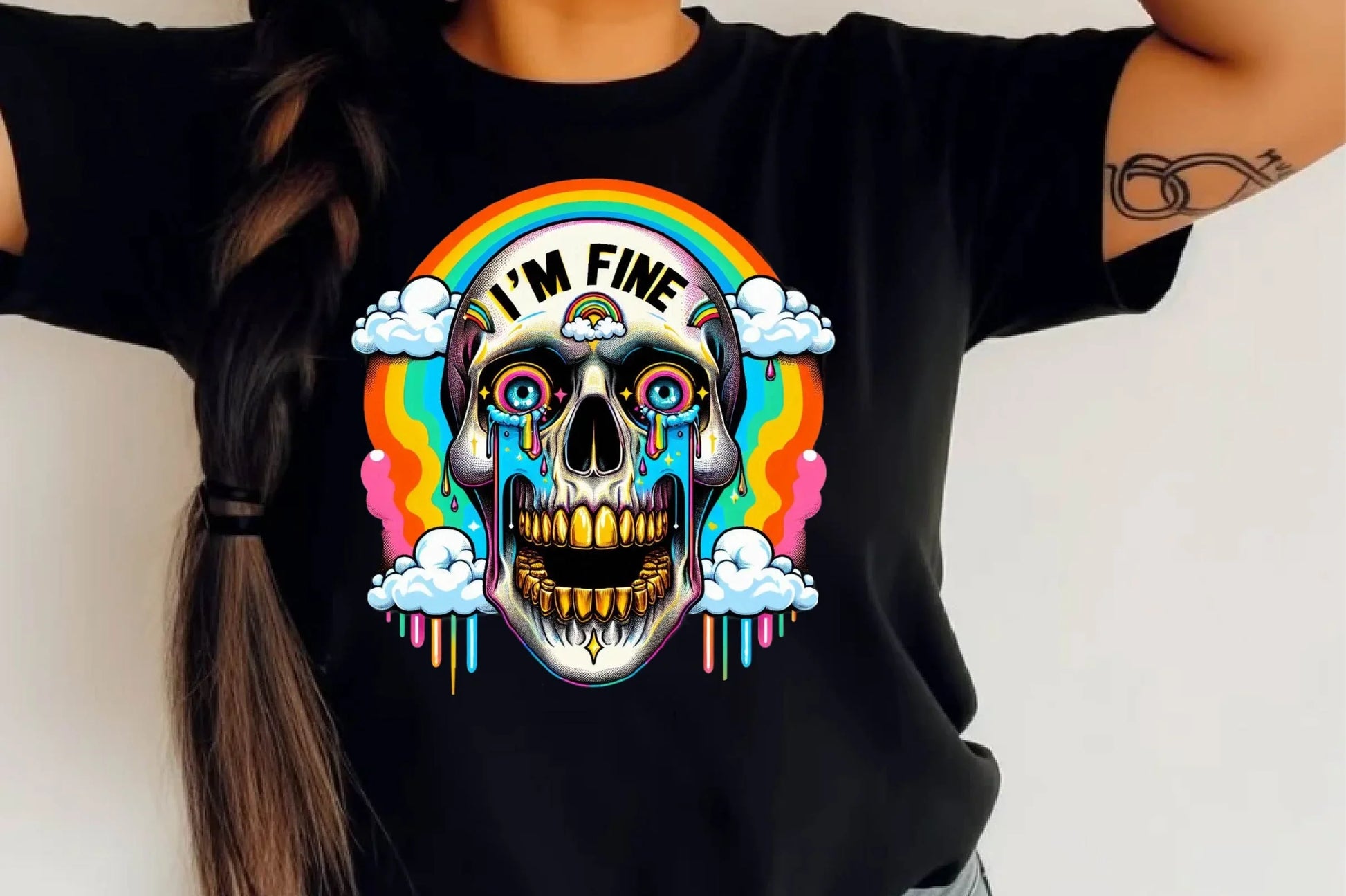 I M Fine Skeleton Design Clipart Bundle
