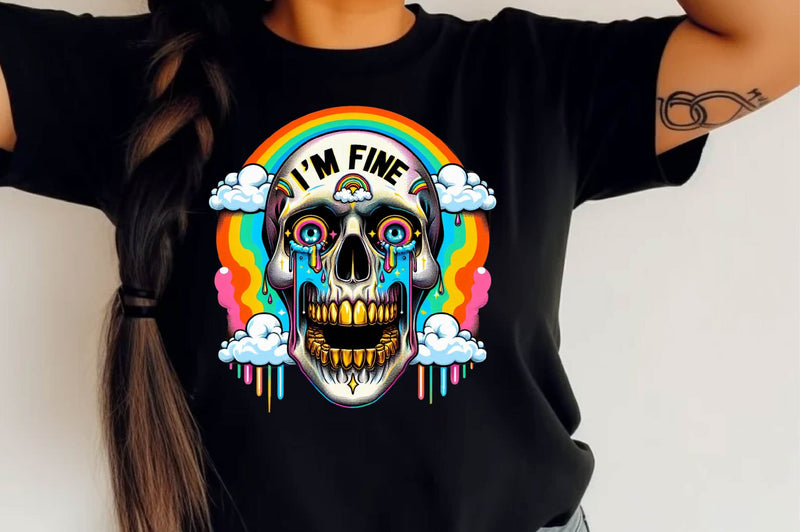 I'm Fine Skeleton Design Clipart Bundle - CraftNest - Digital Crafting and Art