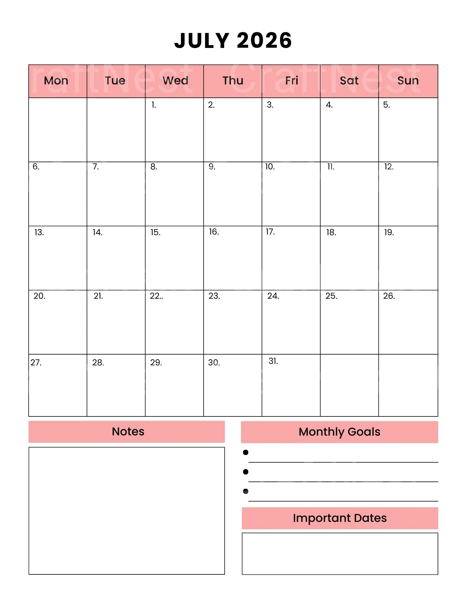 Budget Management Organizer - CraftNest - Digital Crafting and Art