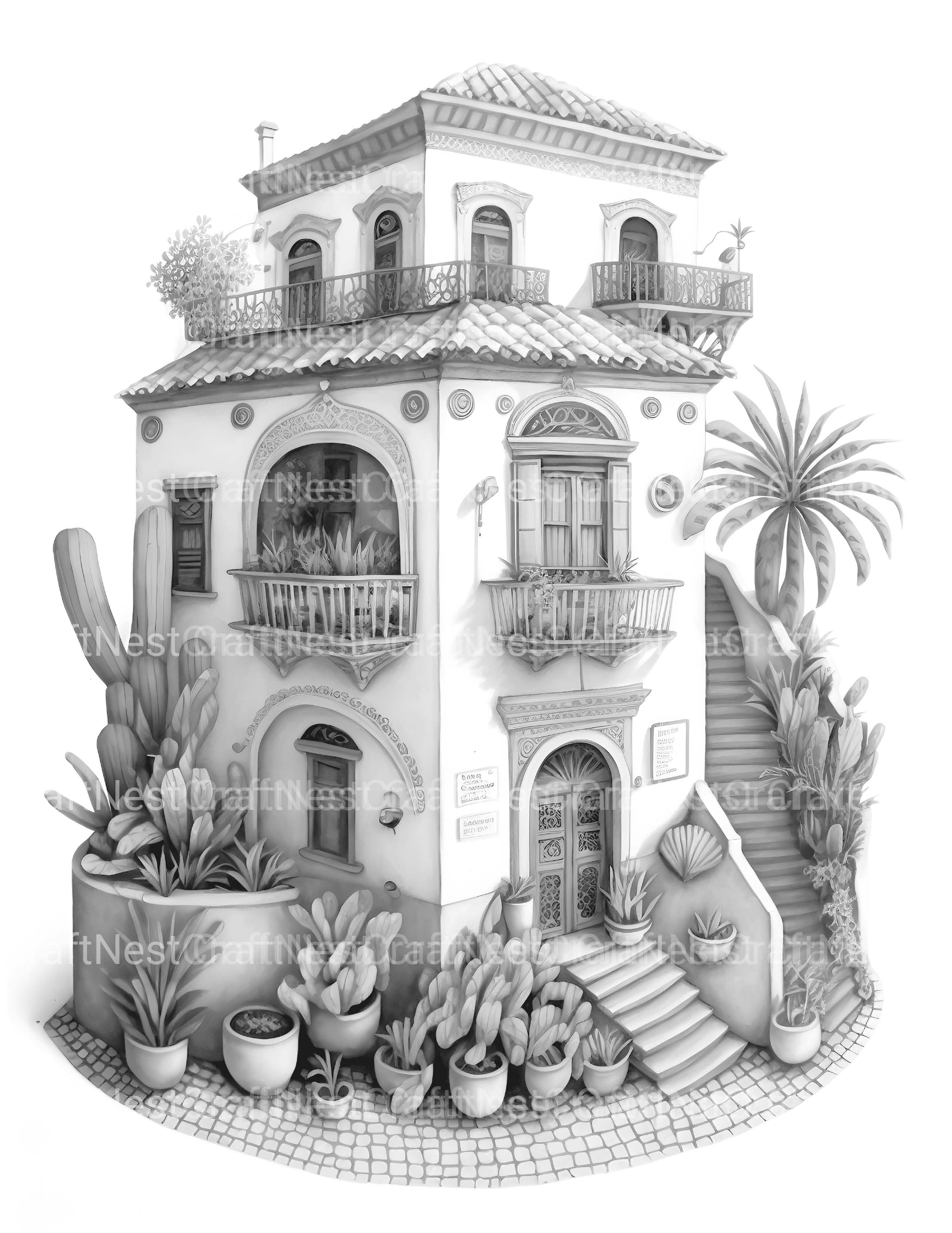 Chile Tiny House Coloring Book 1 - CraftNest - Digital Crafting and Art