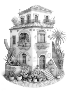 Chile Tiny House Coloring Book 1 - CraftNest - Digital Crafting and Art