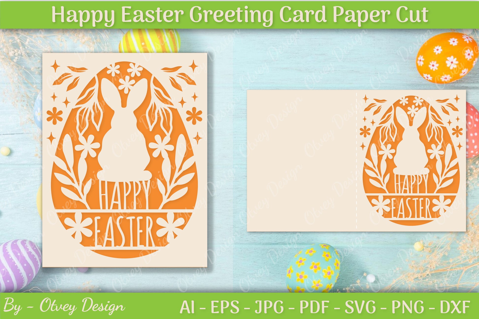 Easter Greeting Card SVG Bundle 5 - CraftNest - Digital Crafting and Art