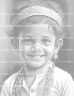 Indian Boy Coloring Book - CraftNest - Digital Crafting and Art