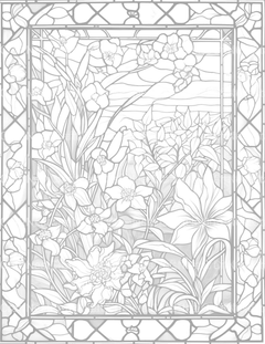 Stained Glass Garden Coloring Book - CraftNest - Digital Crafting and Art