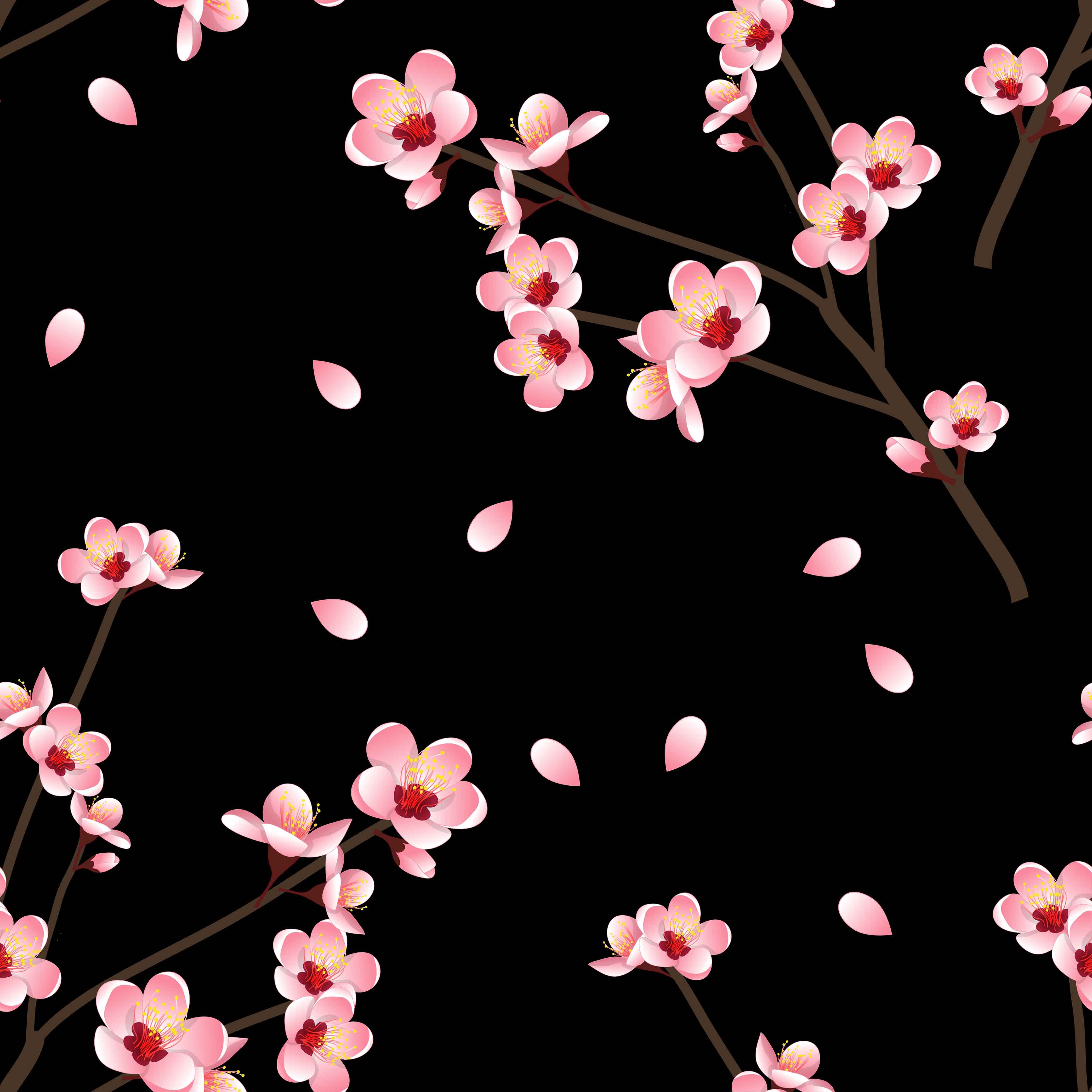 Peach Blossom Seamless Digital Paper - CraftNest - Digital Crafting and Art