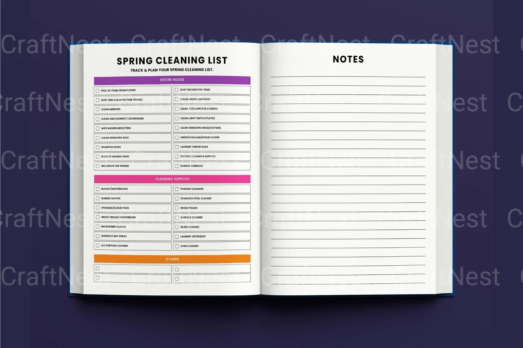 ADHD Cleaning Tracker: Stay Organized and Focused - CraftNest - Digital Crafting and Art