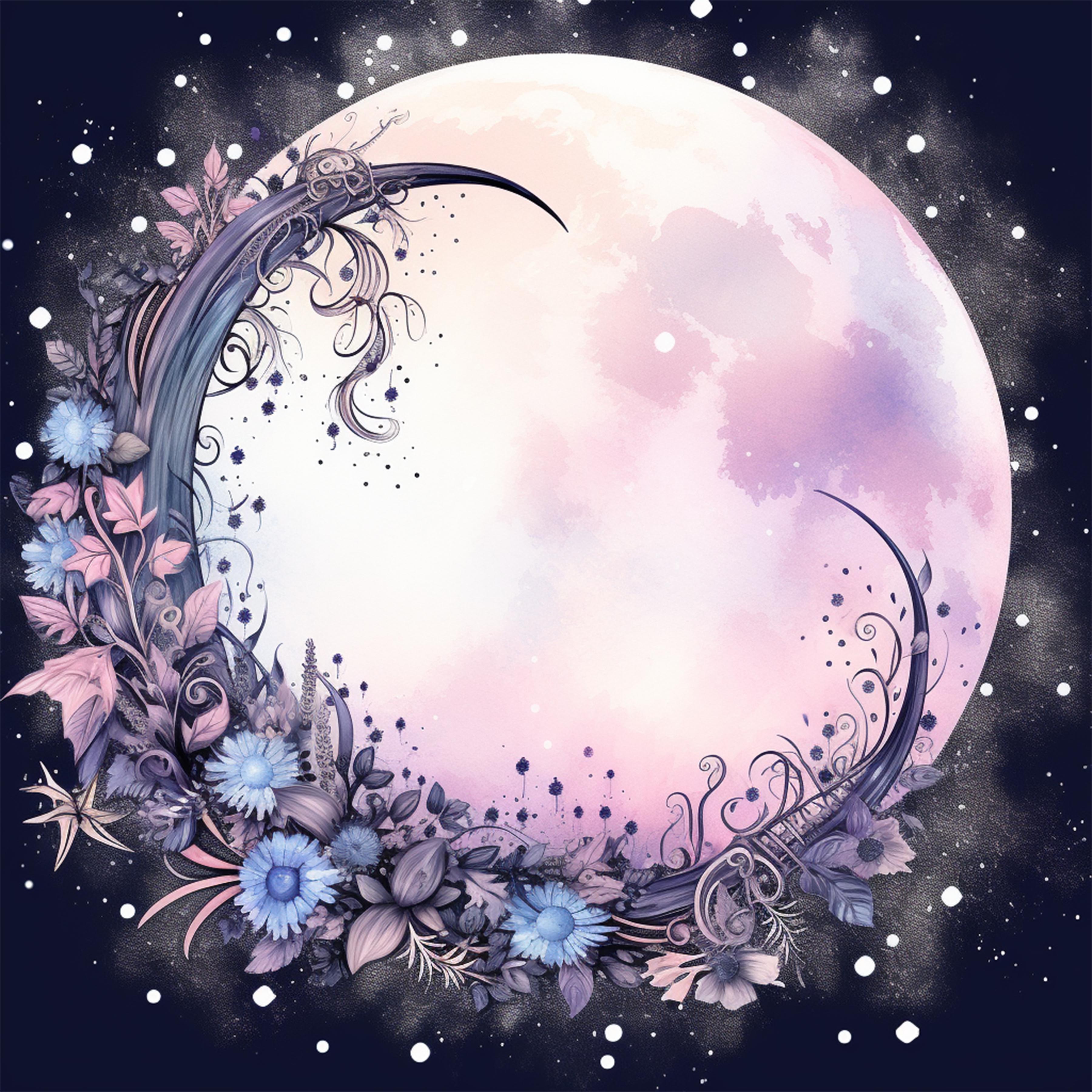 Moon Boho Seamless Digital Paper - CraftNest - Digital Crafting and Art