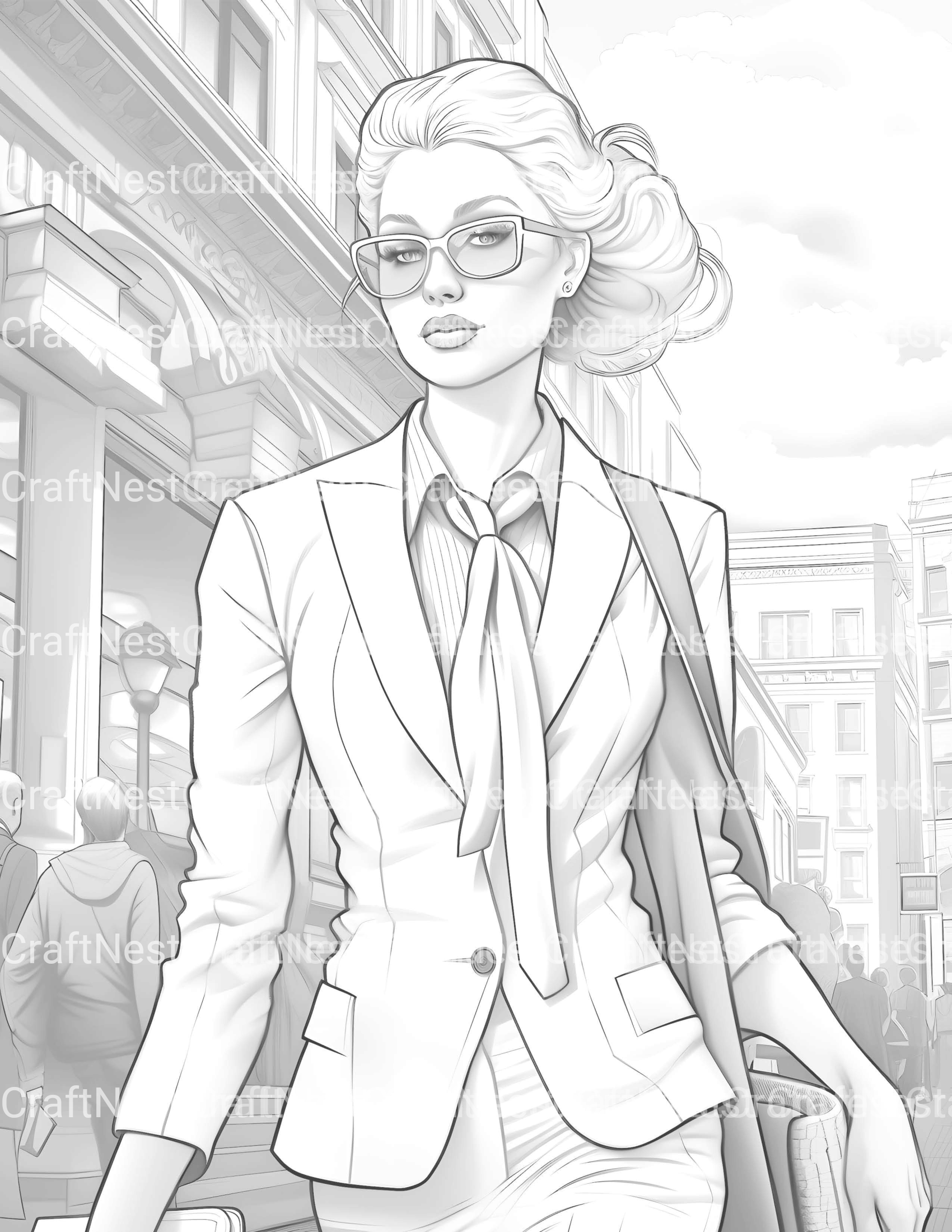 Business Women Coloring Book - CraftNest - Digital Crafting and Art