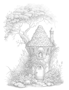 Secret Garden Fairy House Coloring Book - CraftNest - Digital Crafting and Art