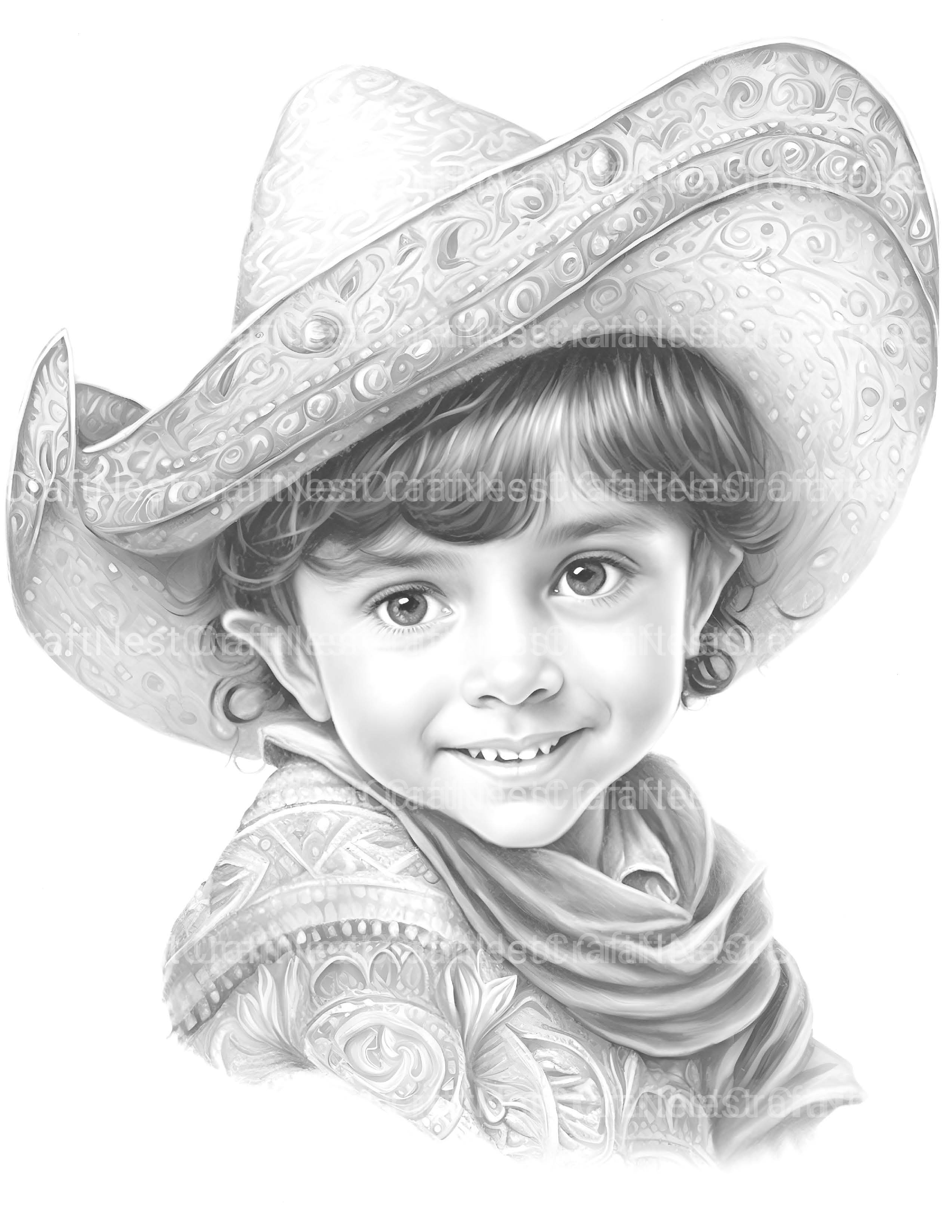 Cute Mexican Boy Coloring Book - CraftNest - Digital Crafting and Art