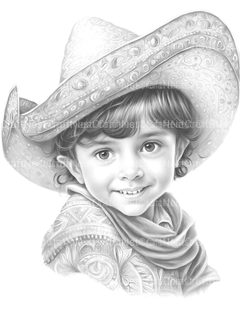 Cute Mexican Boy Coloring Book - CraftNest - Digital Crafting and Art