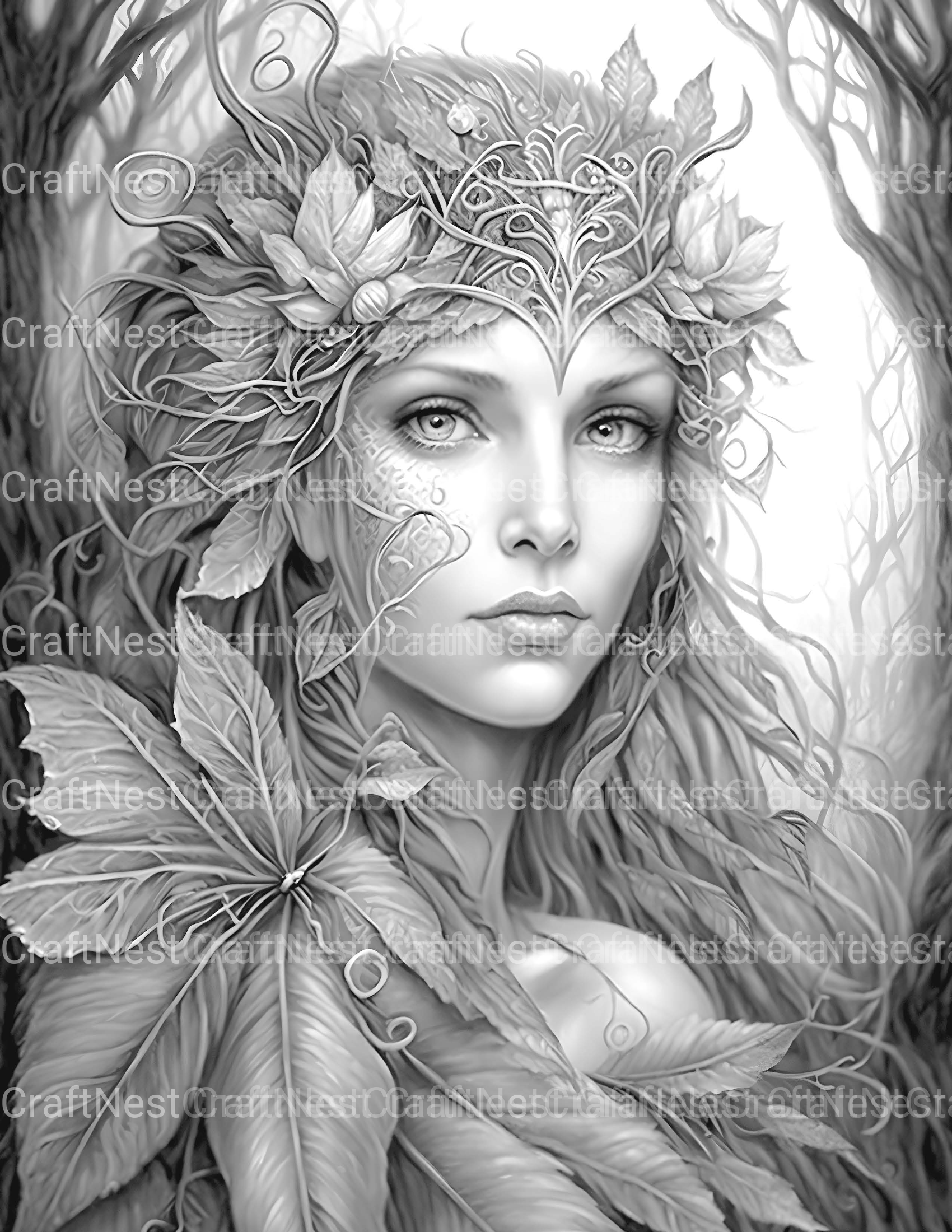 Forest Fairy Coloring Book - CraftNest - Digital Crafting and Art