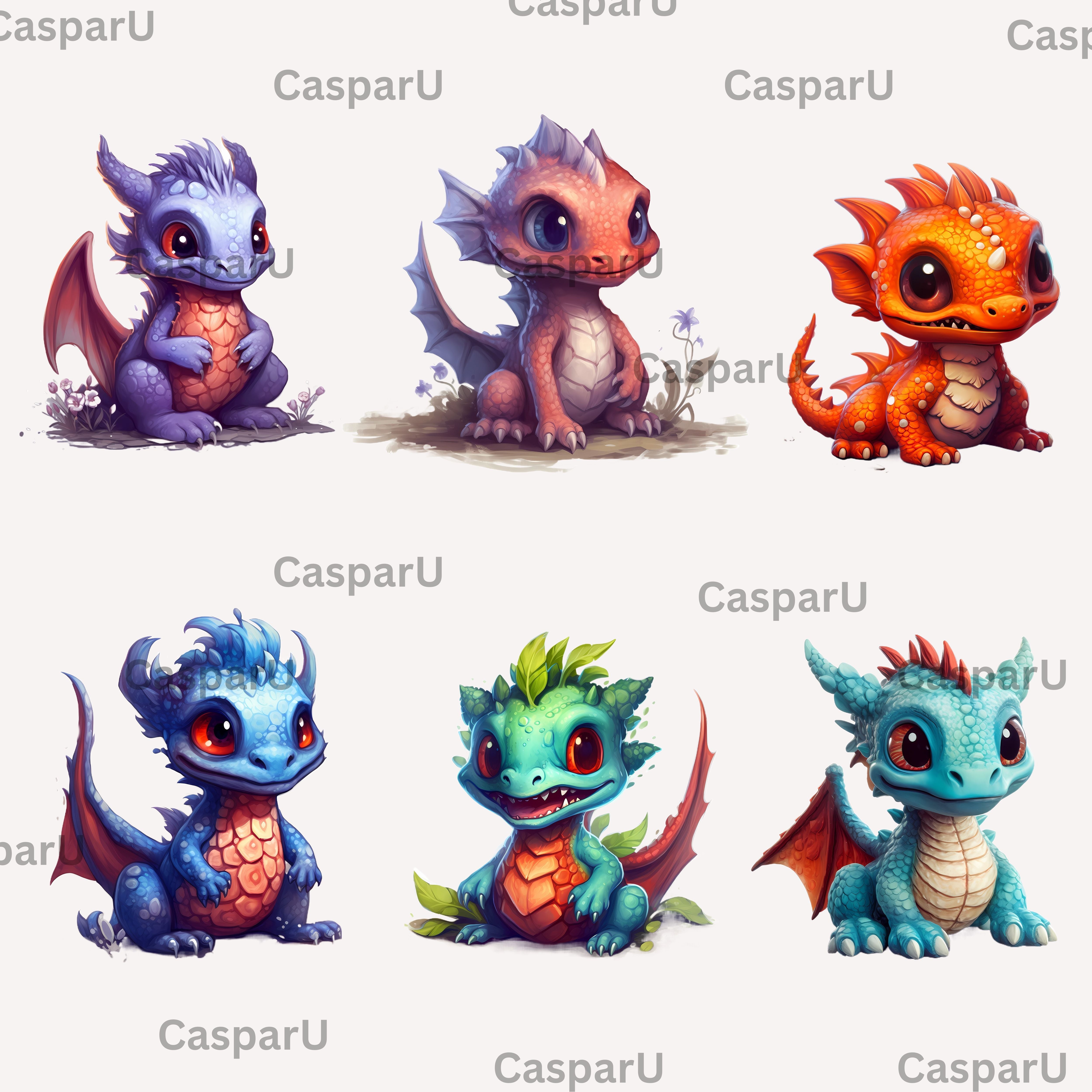 Baby Dragons Clipart - CraftNest