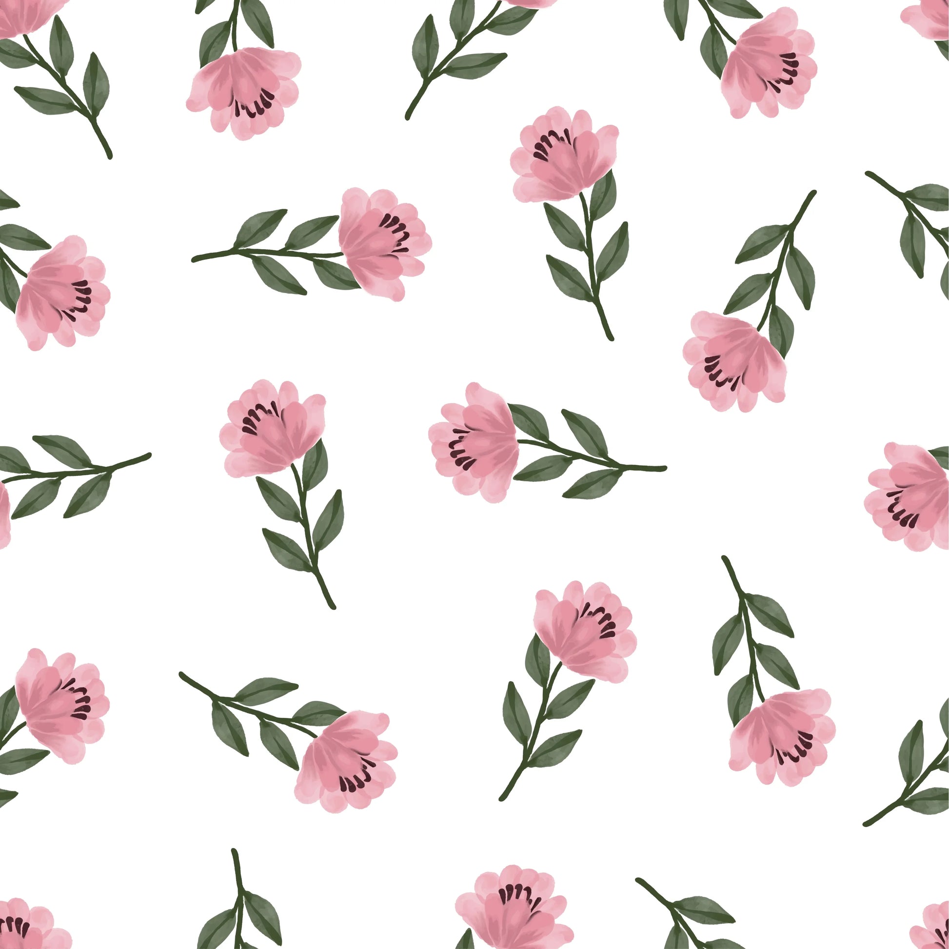 Ink Flowers Seamless Digital Paper - CraftNest - Digital Crafting and Art