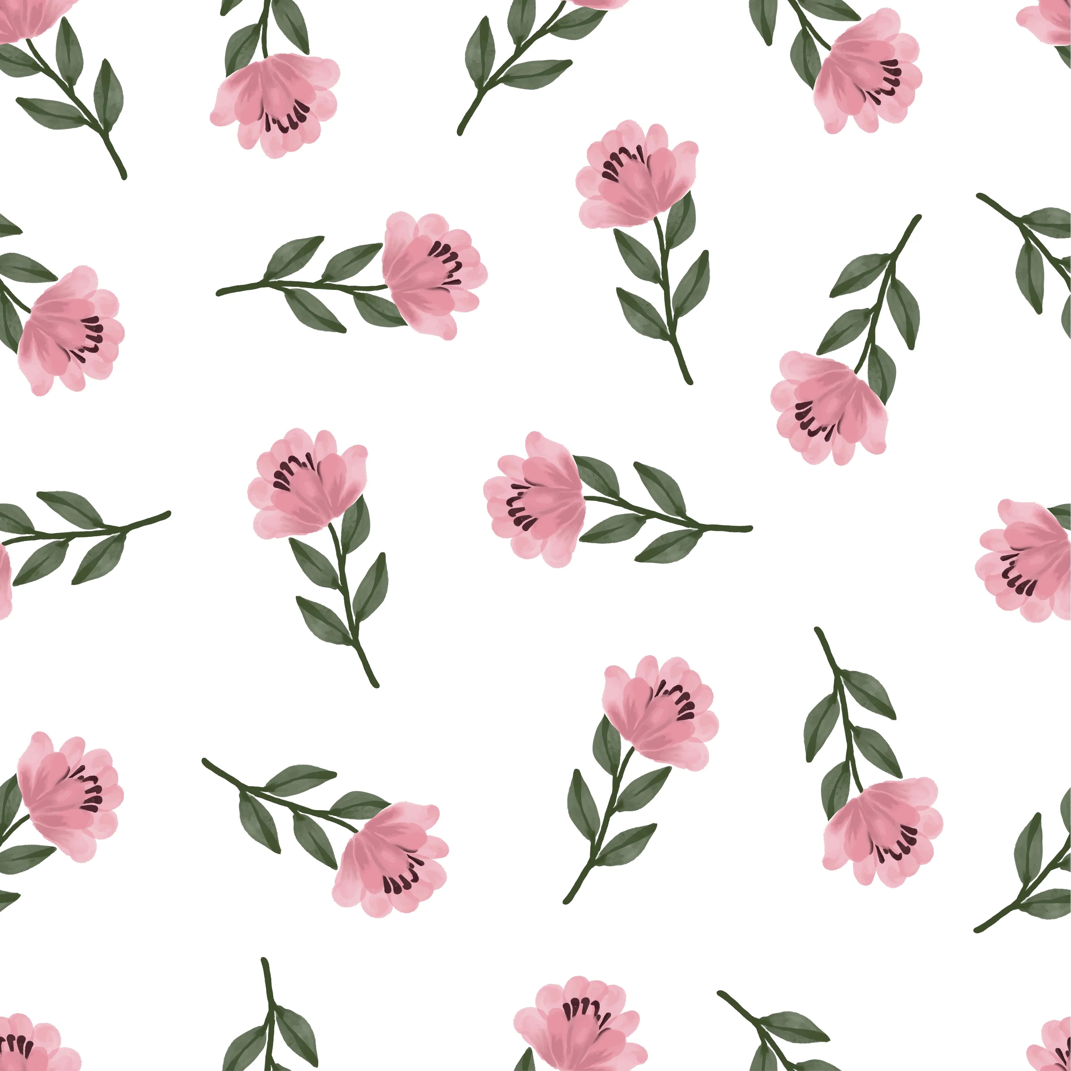 Ink Flowers Seamless Digital Paper - CraftNest - Digital Crafting and Art