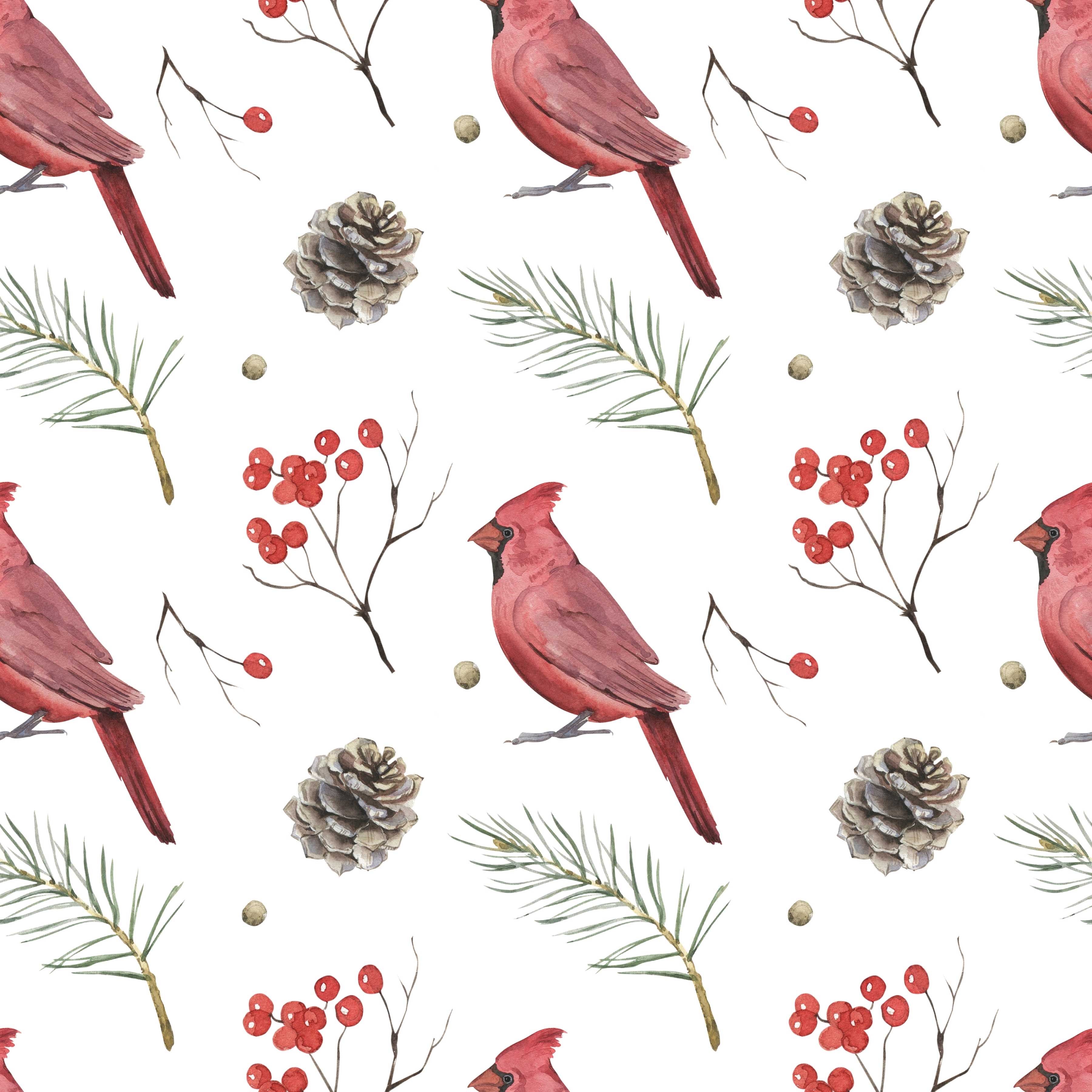 Cardinal Seamless Digital Paper - CraftNest - Digital Crafting and Art