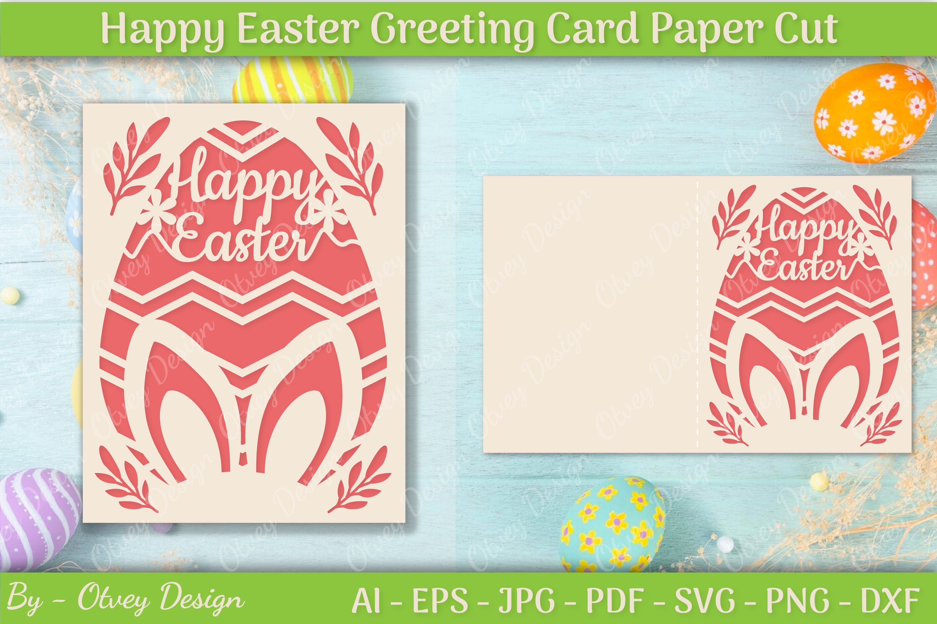 Easter Greeting Card SVG Bundle 7 - CraftNest - Digital Crafting and Art