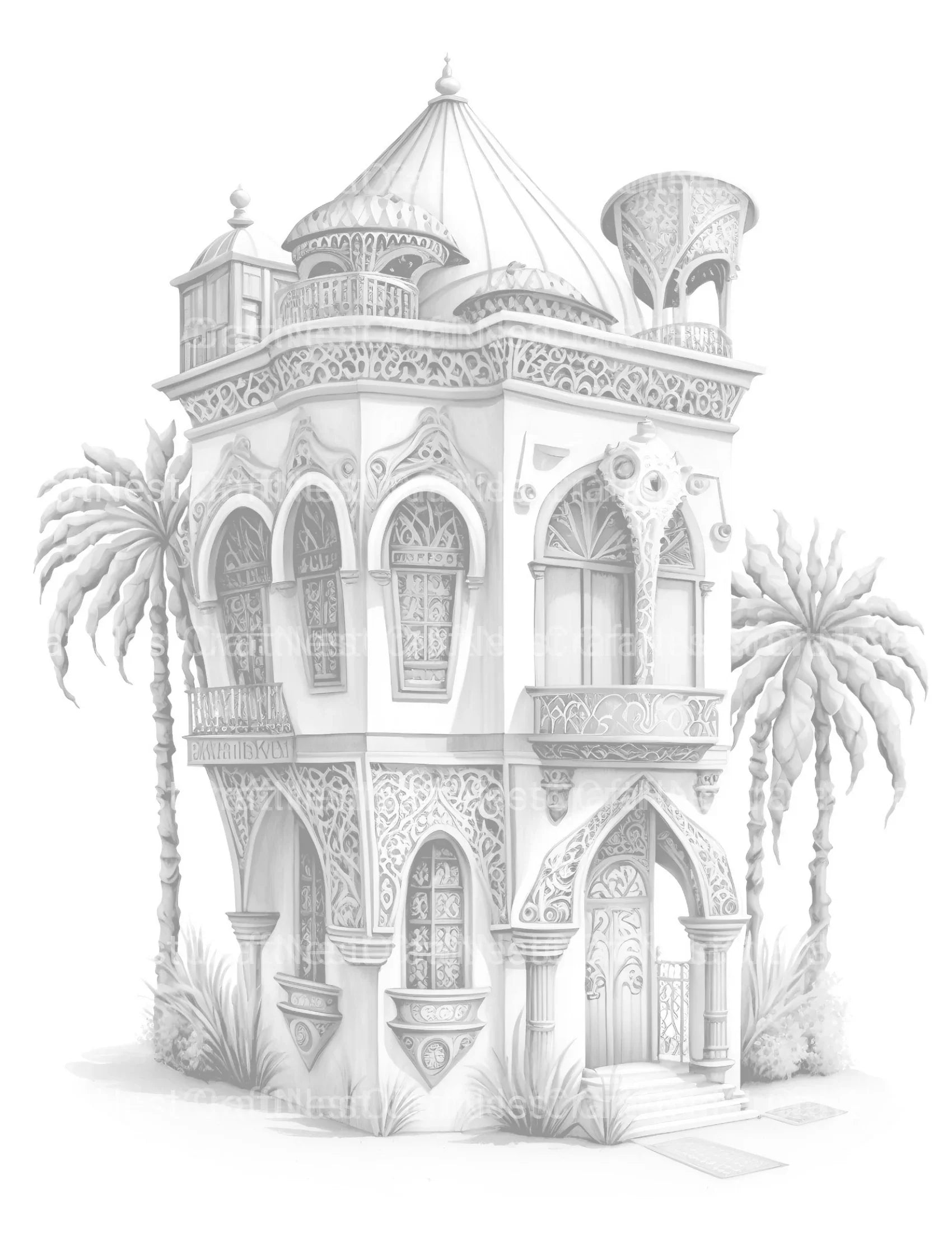 Dubai Tiny House Coloring Book - CraftNest - Digital Crafting and Art
