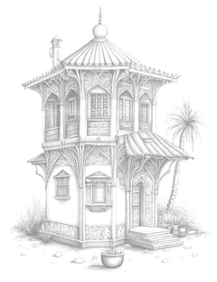 Dubai Tiny House Coloring Book - CraftNest - Digital Crafting and Art