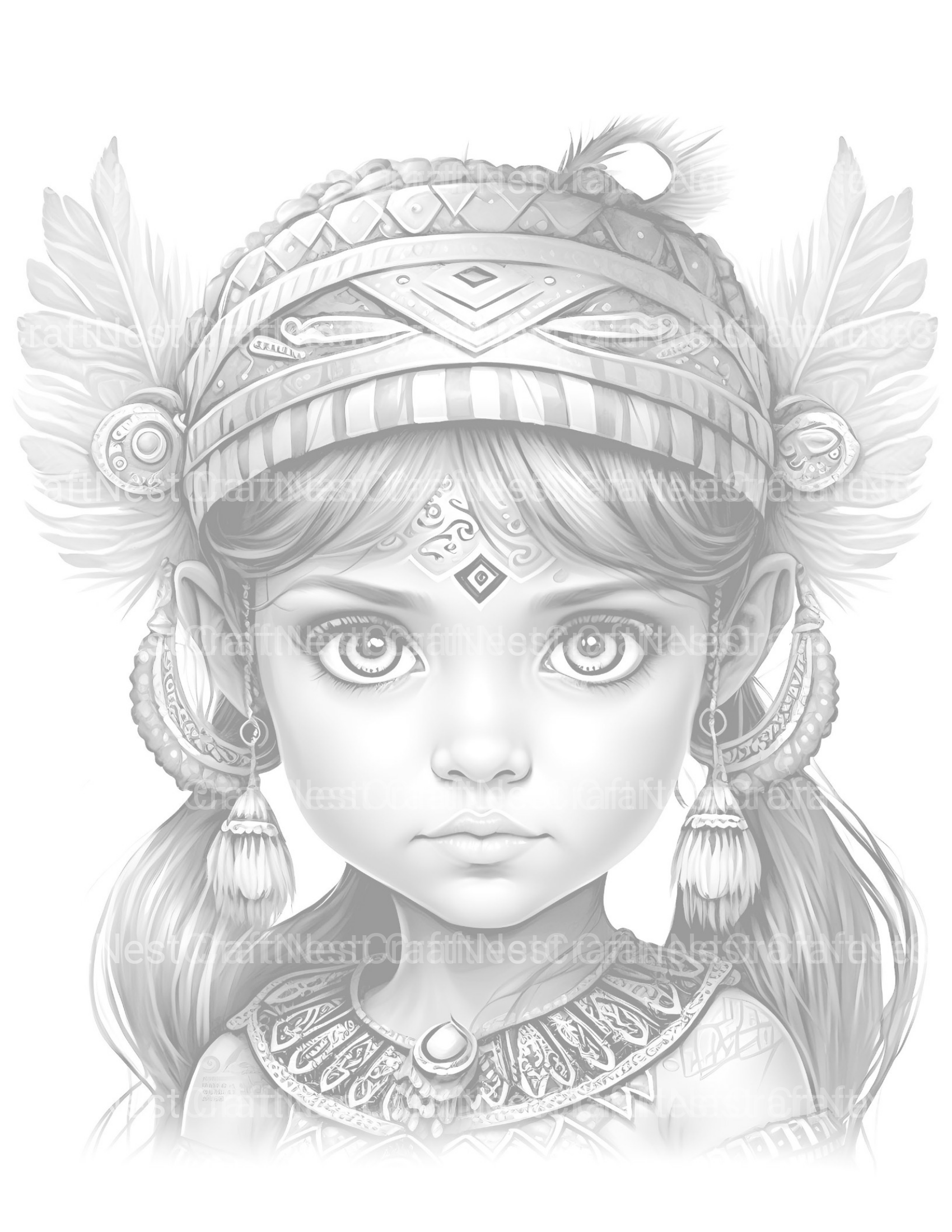 Aztec Boy Coloring Book - CraftNest - Digital Crafting and Art