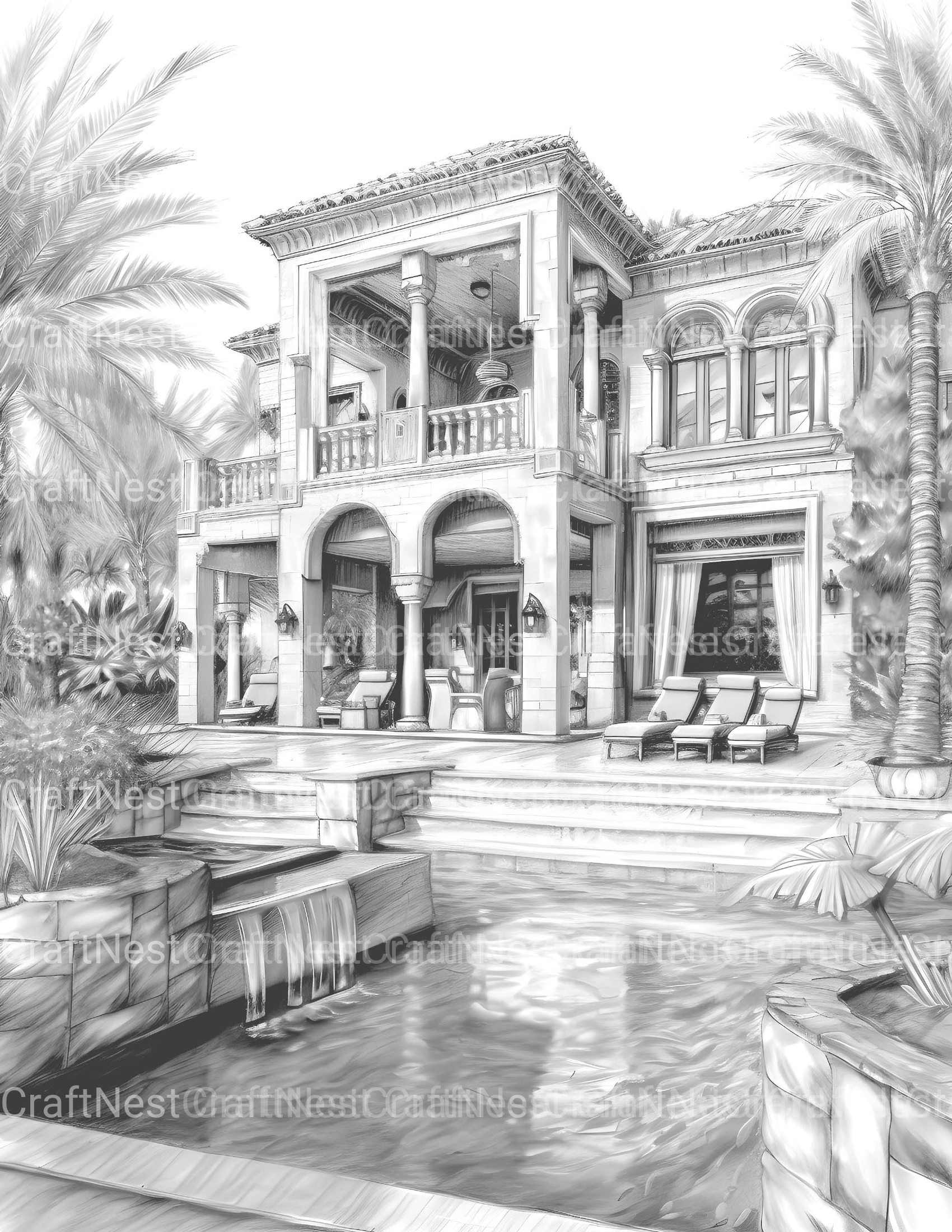 Arabian Villas Coloring Book - CraftNest - Digital Crafting and Art