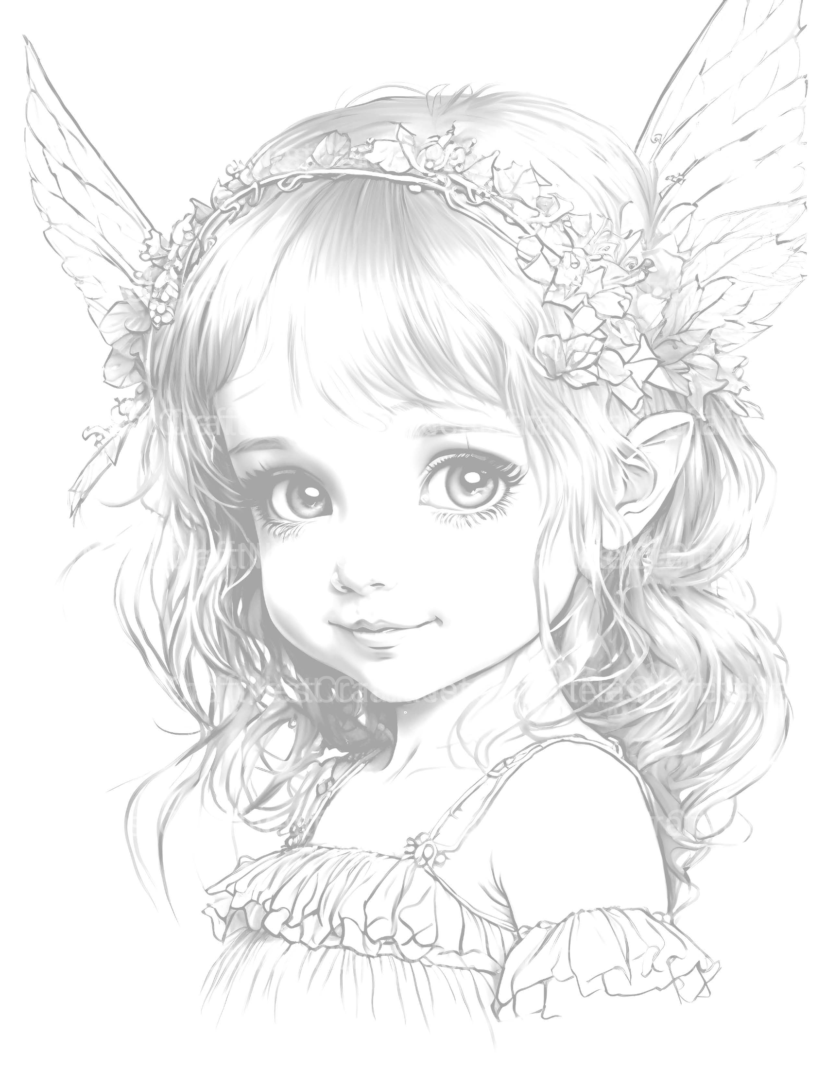 Flower Princess Coloring Book - CraftNest - Digital Crafting and Art