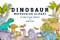 Cute Hand Drawn Dinosaurs Clipart Bundle - CraftNest - Digital Crafting and Art