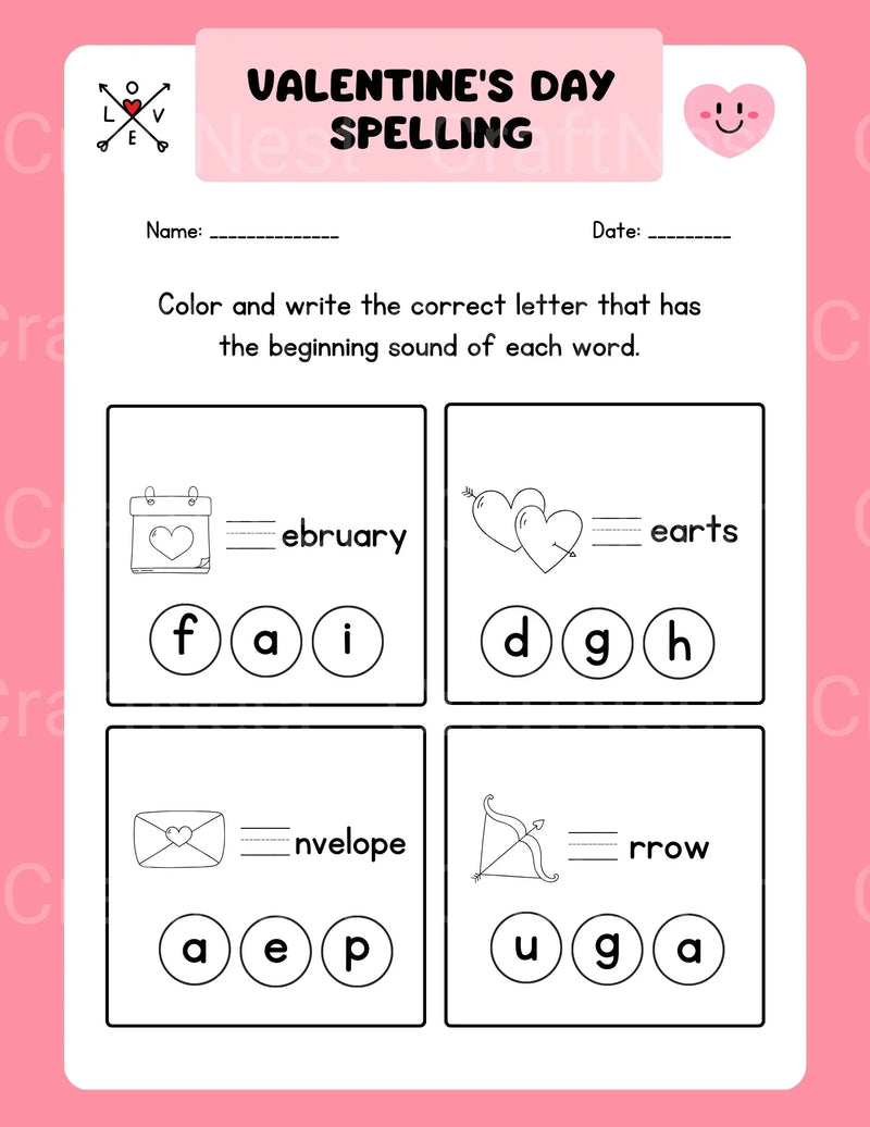 Valentine's Day Activity Book for Kids - CraftNest - Digital Crafting and Art