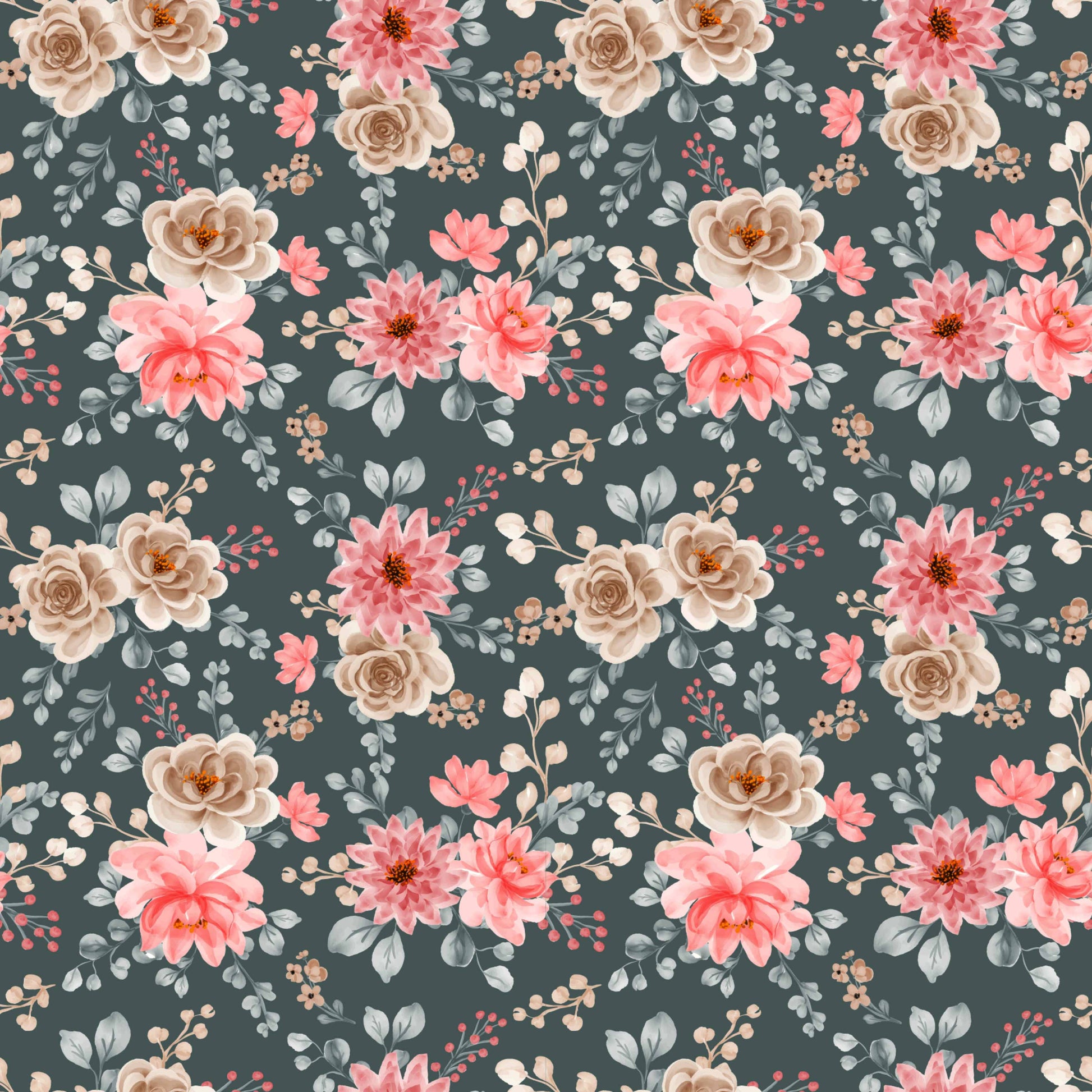 Spring Flower Seamless Digital Paper - CraftNest - Digital Crafting and Art
