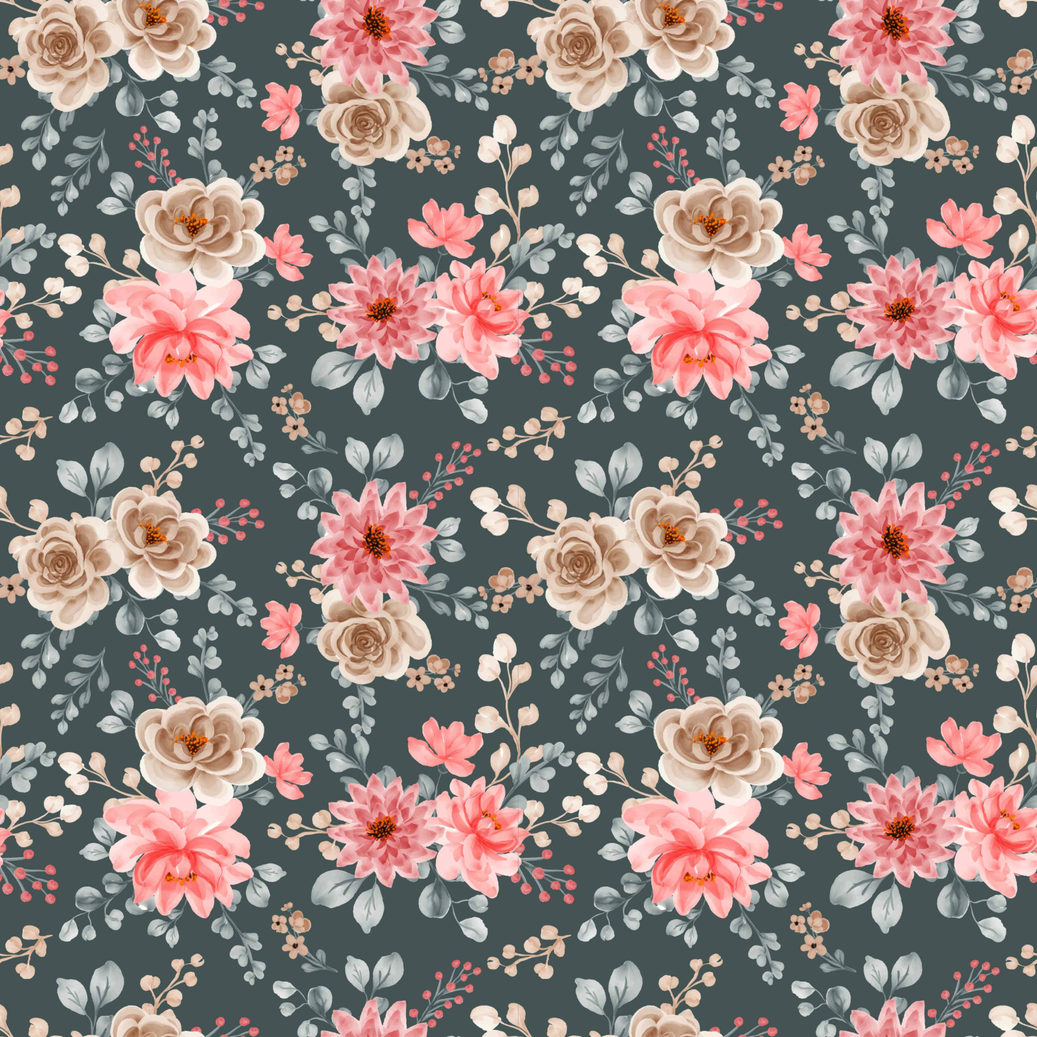 Spring Flower Seamless Digital Paper - CraftNest - Digital Crafting and Art