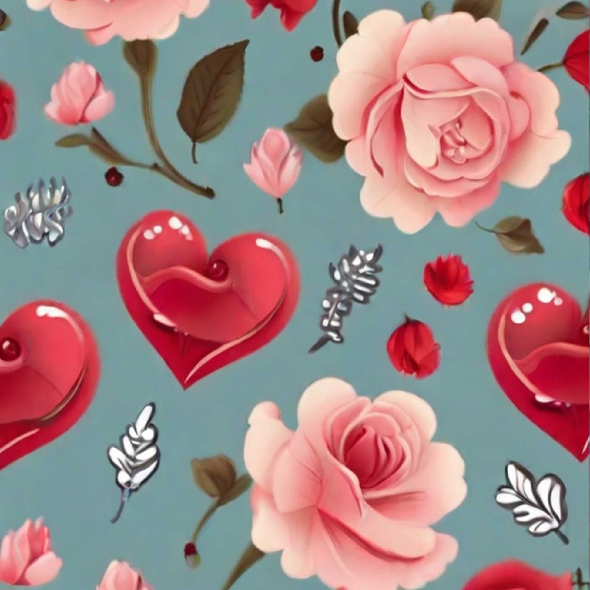 Valentine's Day Seamless Digital Paper 2 - CraftNest - Digital Crafting and Art