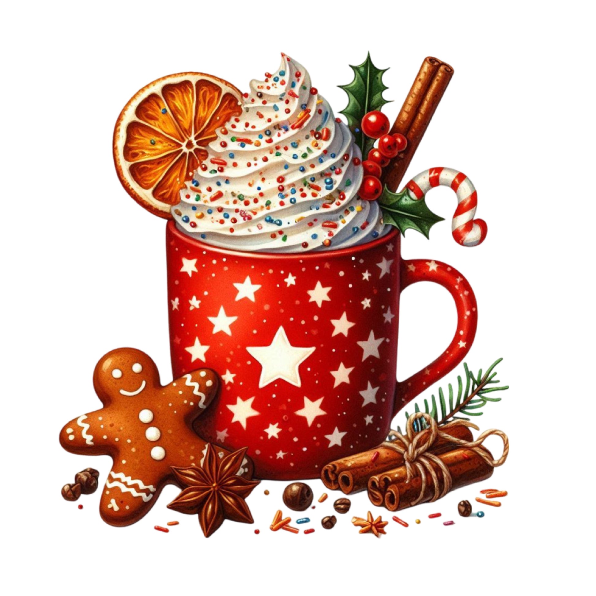 Christmas Coffee Gingerbread Clipart Bundle - CraftNest - Digital Crafting and Art